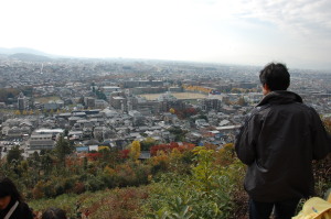 法の山、法の字から市内を望む。 法の山、法の字から市内を望む。
